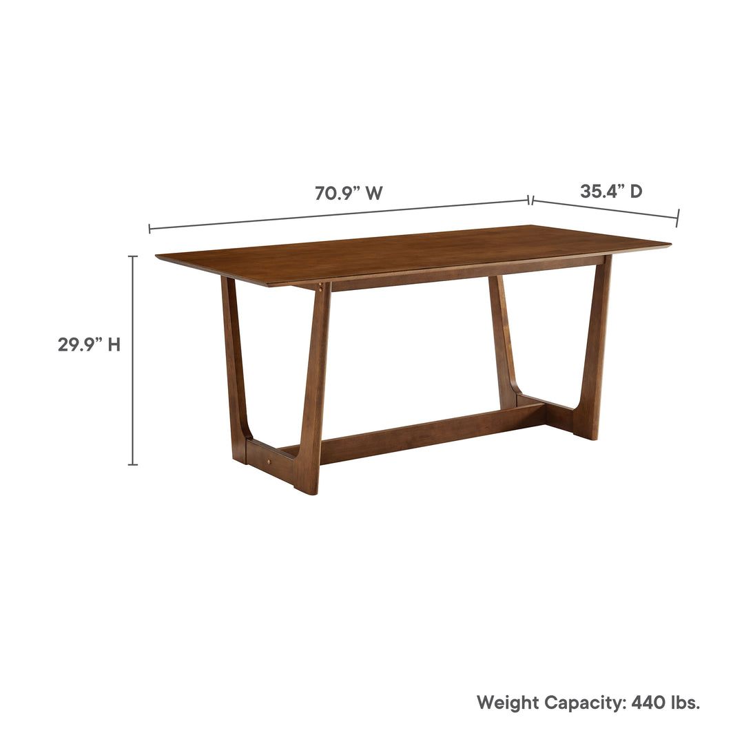 Summit 7-Piece Wood Dining Set with Fabric Upholstered Side Chairs