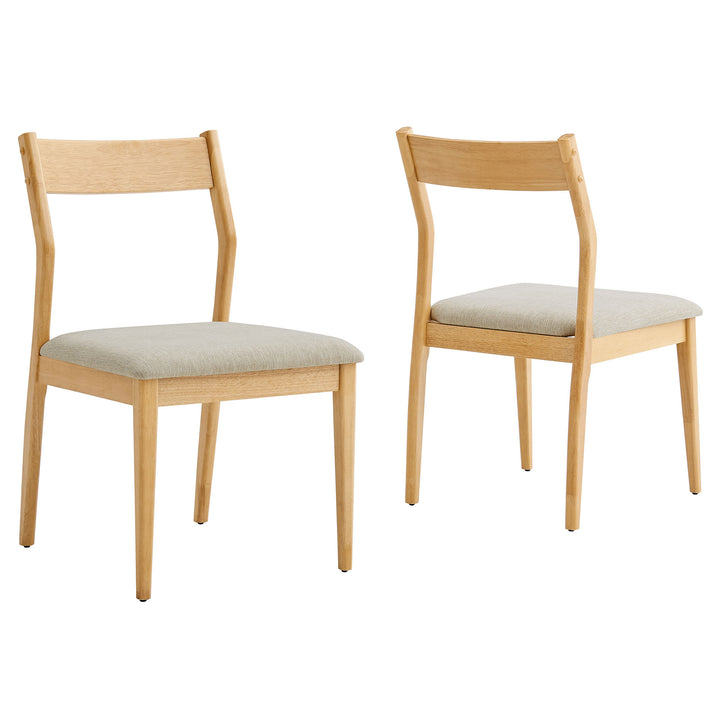 Serena Fabric Wood Dining Side Chairs Set of 2