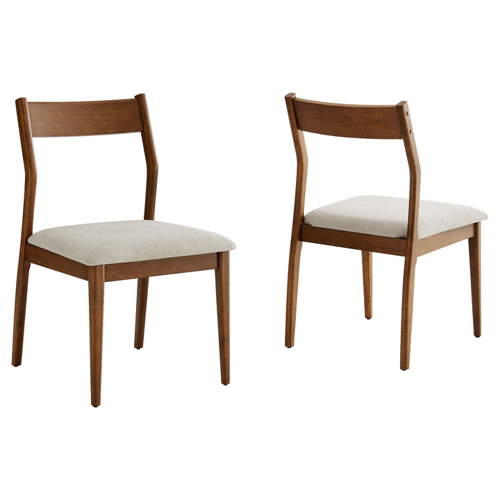 Serena Fabric Wood Dining Side Chairs Set of 2