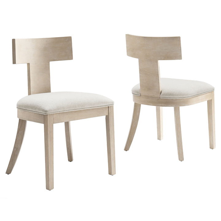 Phoenix Woven and Fiber Upholstered Dining Chairs Set of 2