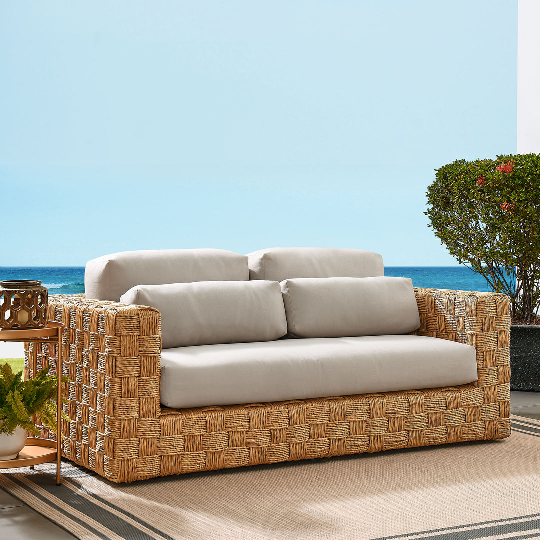 Tuscany Outdoor Patio Wicker Outdoor Patio Rattan Loveseat