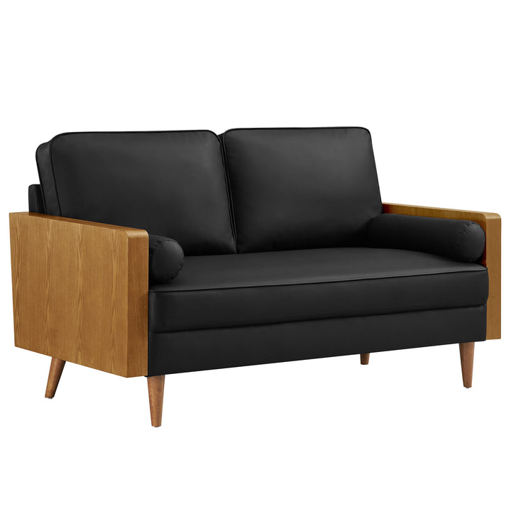 Kieran Kraft Leather Loveseat