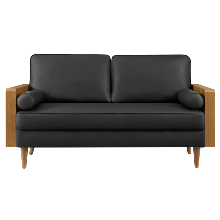 Kieran Kraft Leather Loveseat