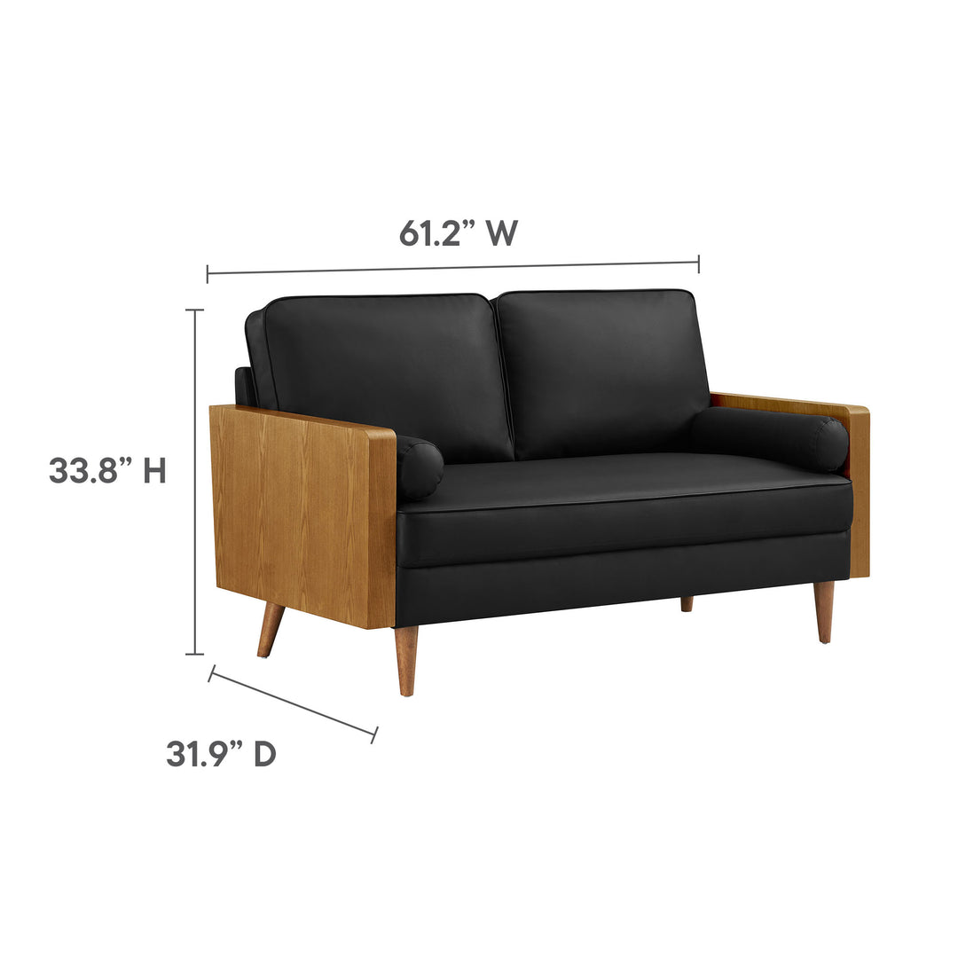 Kieran Kraft Leather Loveseat