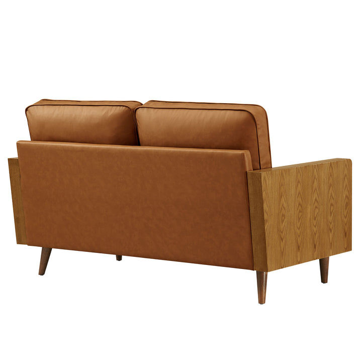 Kieran Kraft Leather Loveseat