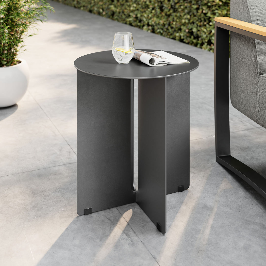 Tolaris Outdoor Patio Aluminum Side Table