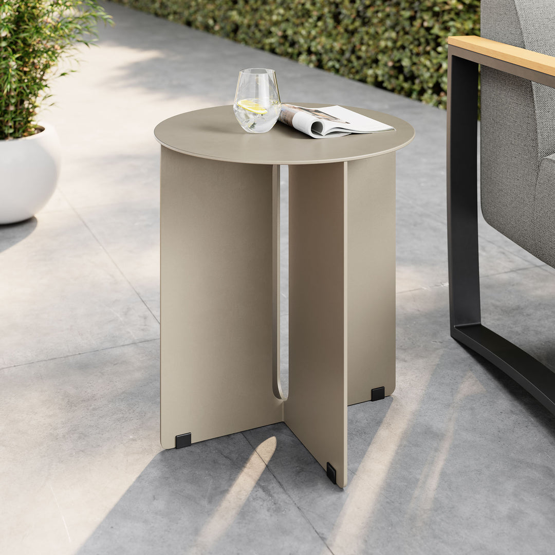 Tolaris Outdoor Patio Aluminum Side Table