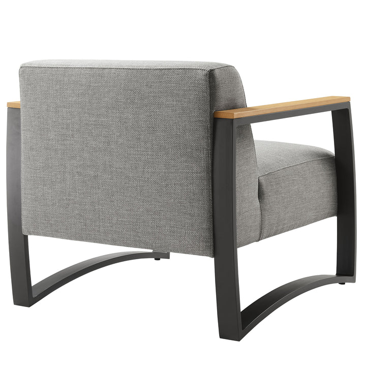 Serene Outside Patio Aluminum and Fabric Armchair