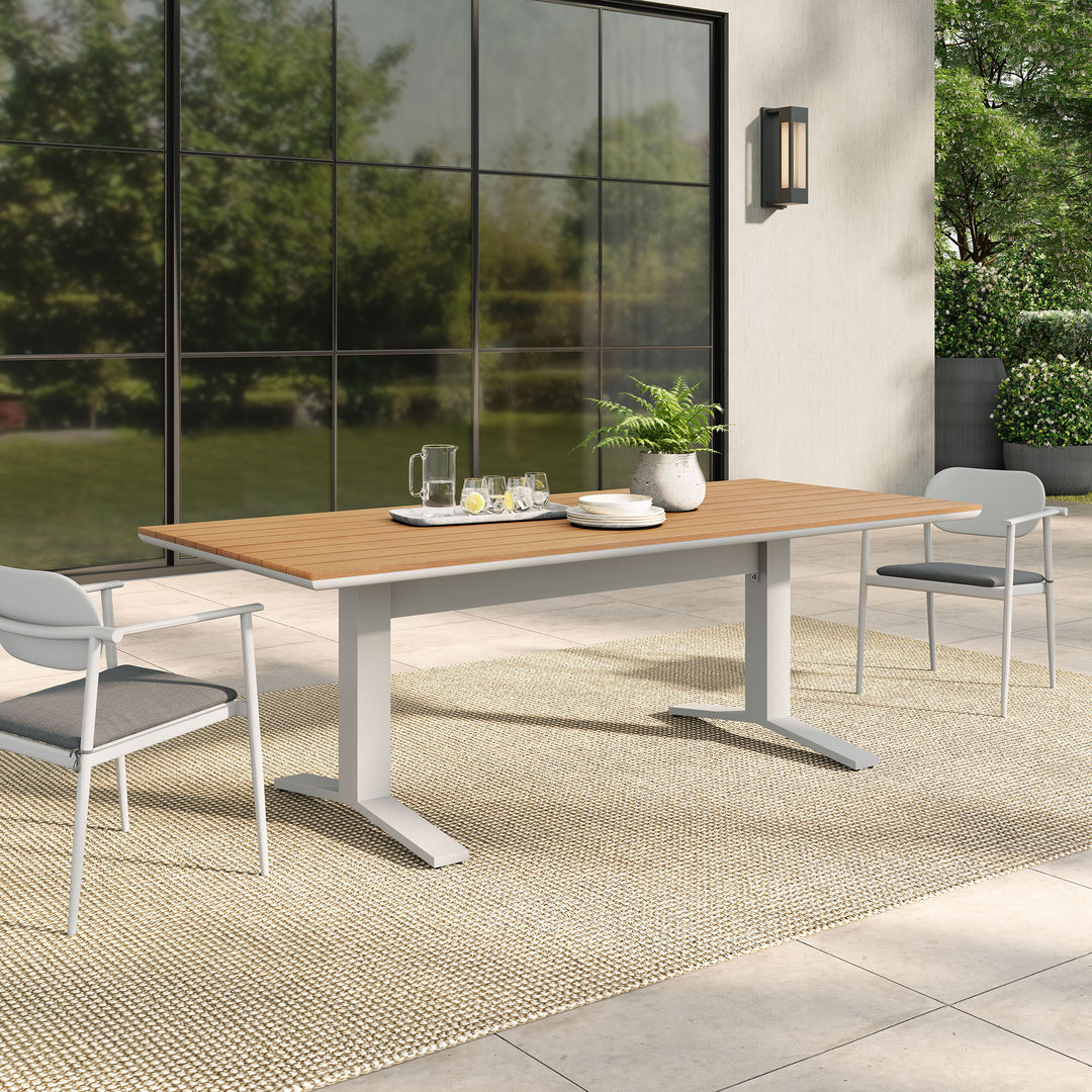 Granville 91" Outdoor Patio Aluminum Dining Table