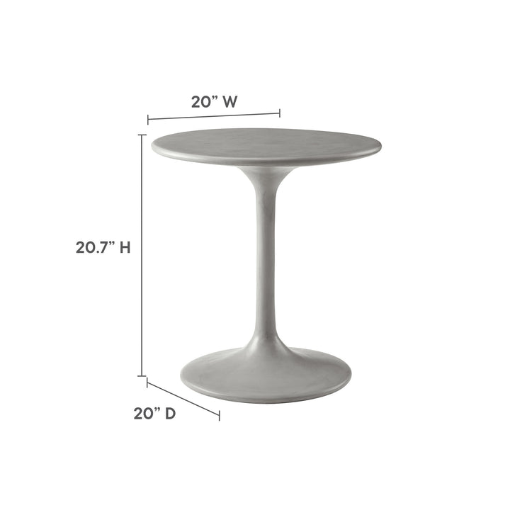 Eden Exterior Entertainment Concrete End Table