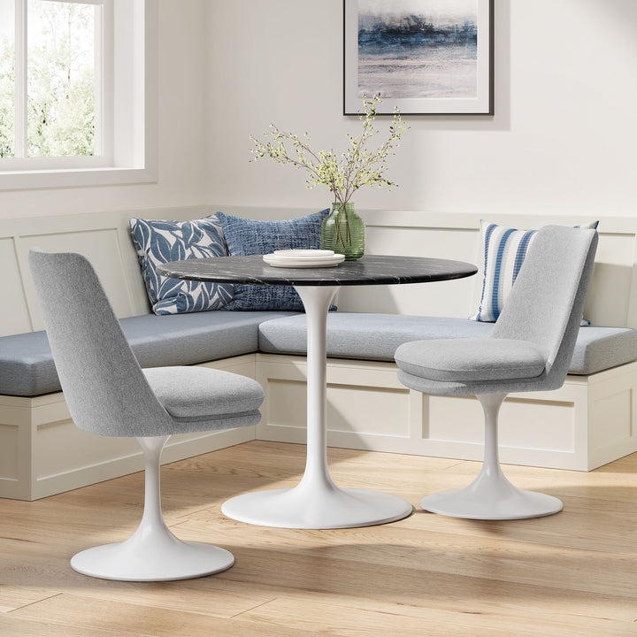 Lenora Upholstered Swivel Dining Chair