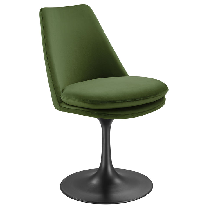 Luxe Plush Velvet Pivoting Dining Chair