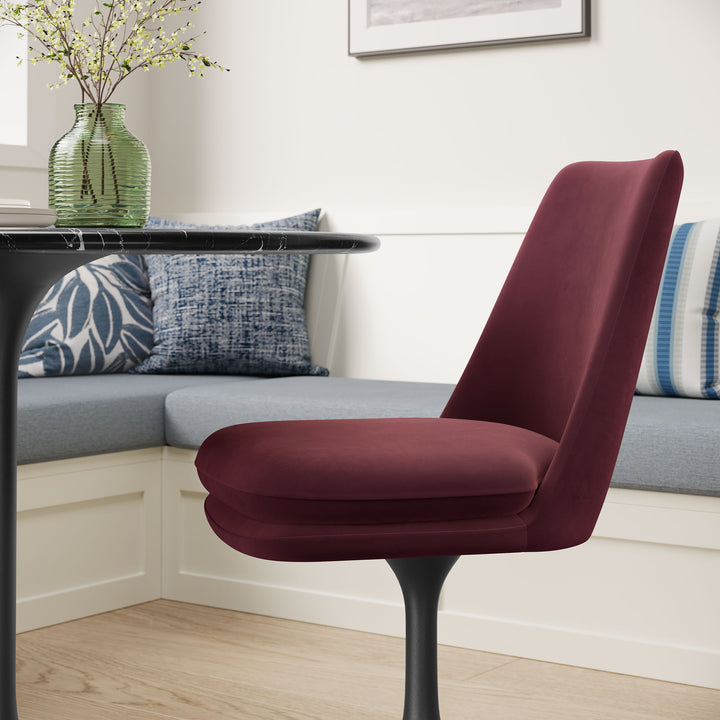 Luxe Plush Velvet Pivoting Dining Chair