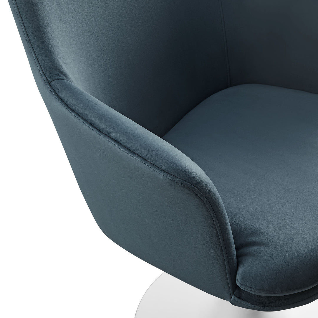 Luxe Plush Pivoting Parlor Chair