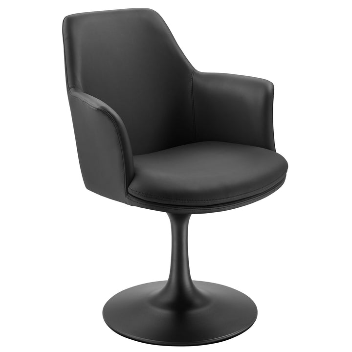 Luna Vegan Leather Swivel Dining Armchair