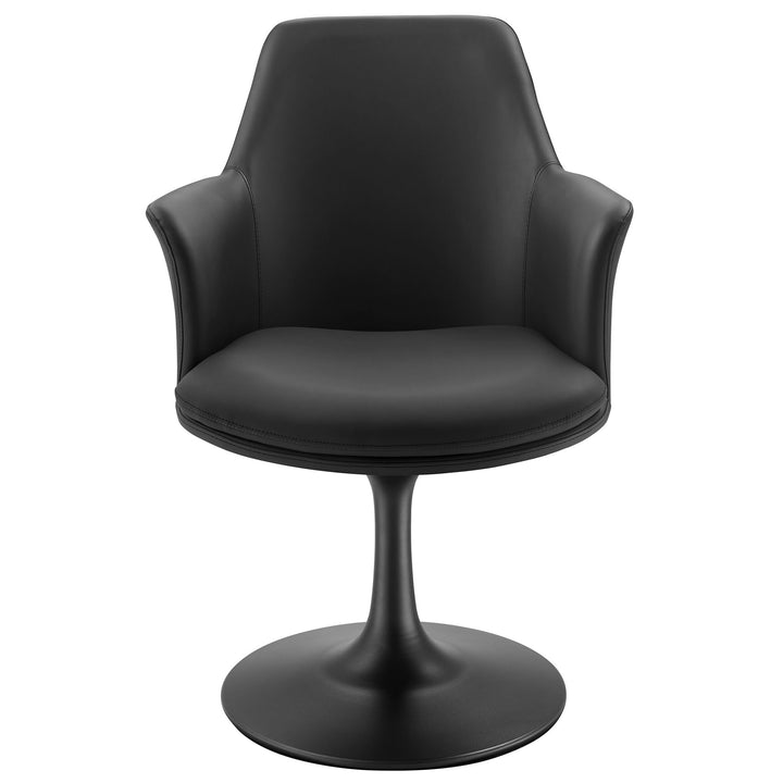 Luna Vegan Leather Swivel Dining Armchair