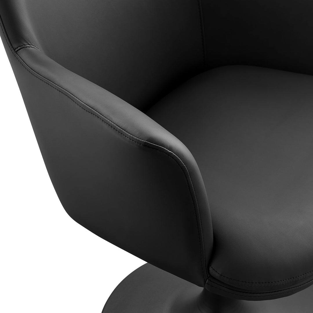 Luna Vegan Leather Swivel Dining Armchair