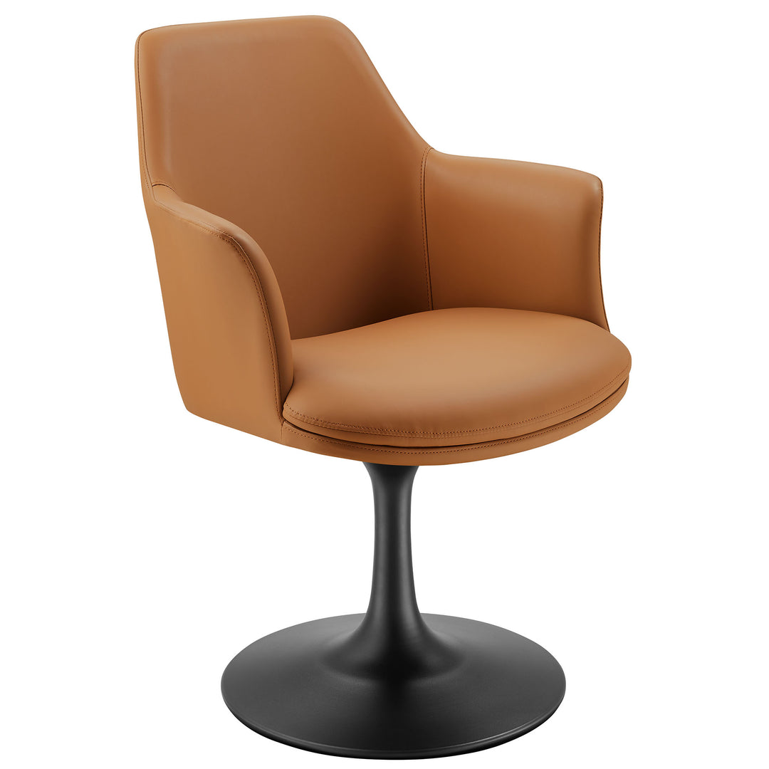 Luna Vegan Leather Swivel Dining Armchair