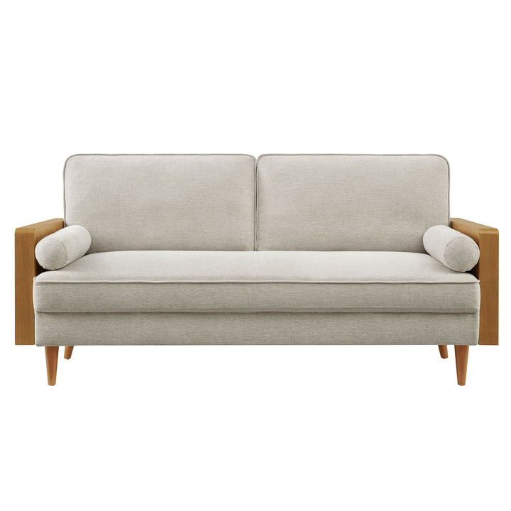 Keaton Heathered Fabric Upholstered Sofa