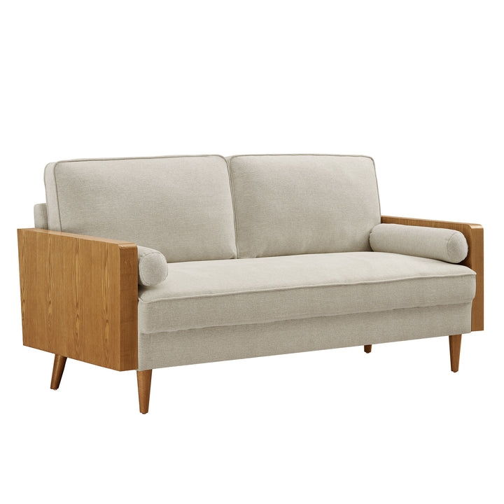 Keaton Heathered Fabric Upholstered Sofa