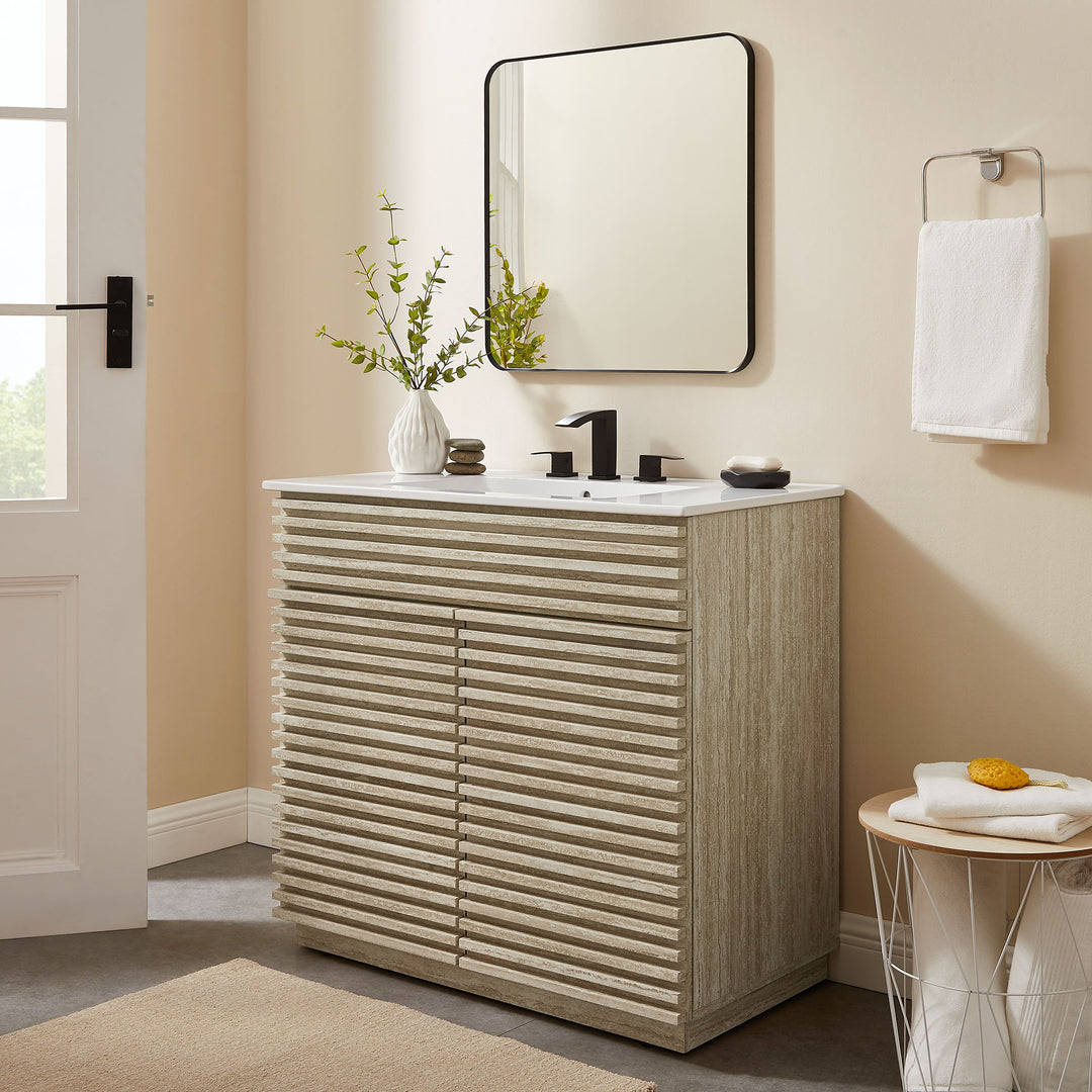 Barcelona Beige Bathroom Vanity Cabinet