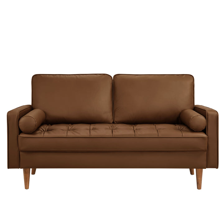 Sophisticate Modern Tufted Vegan Leather Couch