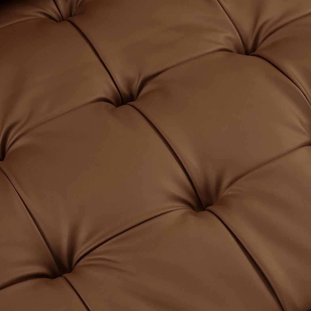 Sophisticate Modern Tufted Vegan Leather Couch
