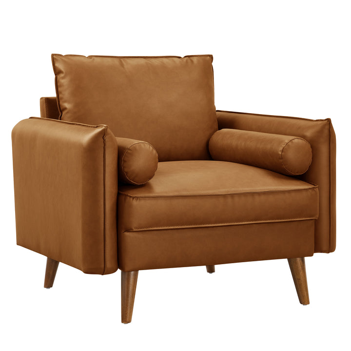 Refresh Upholstered Vegan Leather Accent Armchair