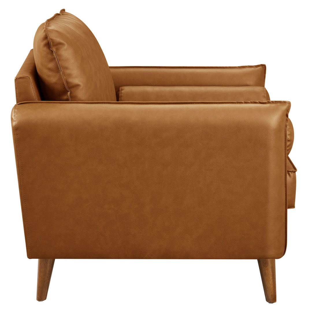 Refresh Upholstered Vegan Leather Accent Armchair