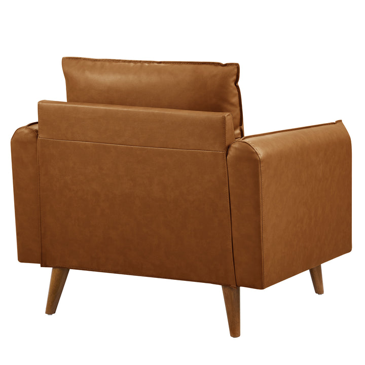 Refresh Upholstered Vegan Leather Accent Armchair