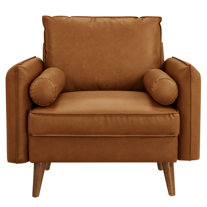 Refresh Upholstered Vegan Leather Accent Armchair