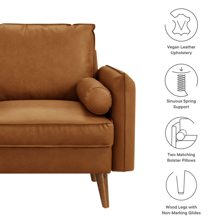 Refresh Upholstered Vegan Leather Accent Armchair