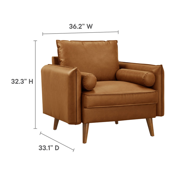 Refresh Upholstered Vegan Leather Accent Armchair