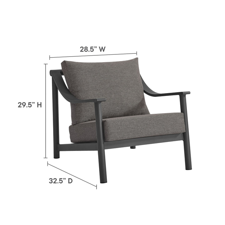 Terrace Exterior Porch Aluminum Accent Armchair