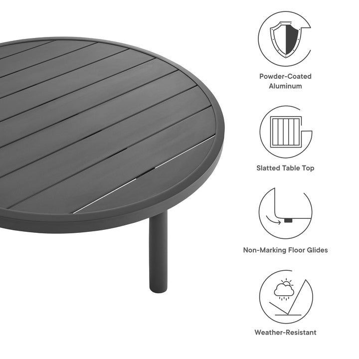 Terrace 35" Outdoor Patio Aluminum Round Conversation Table