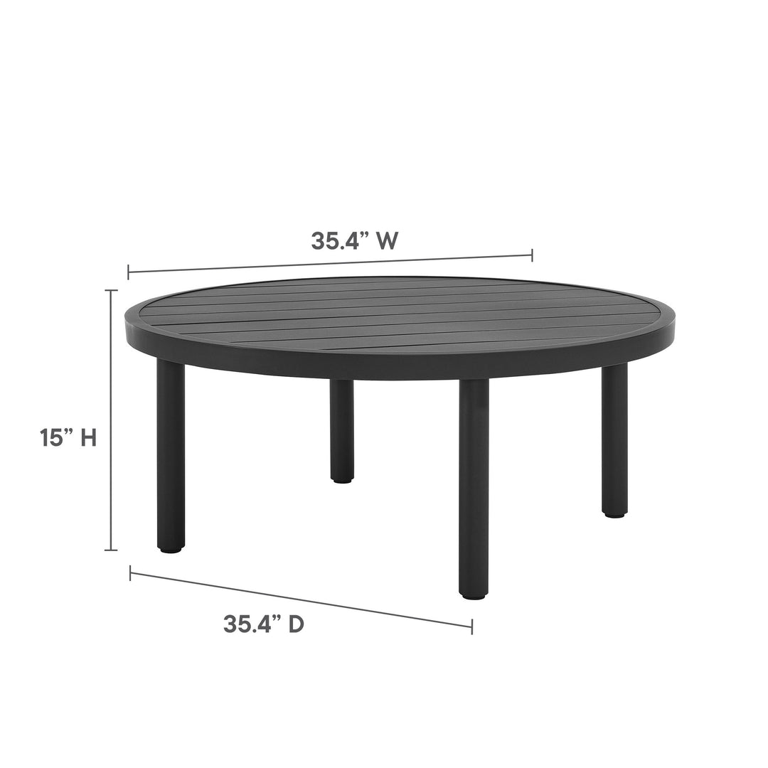 Terrace 35" Outdoor Patio Aluminum Round Conversation Table