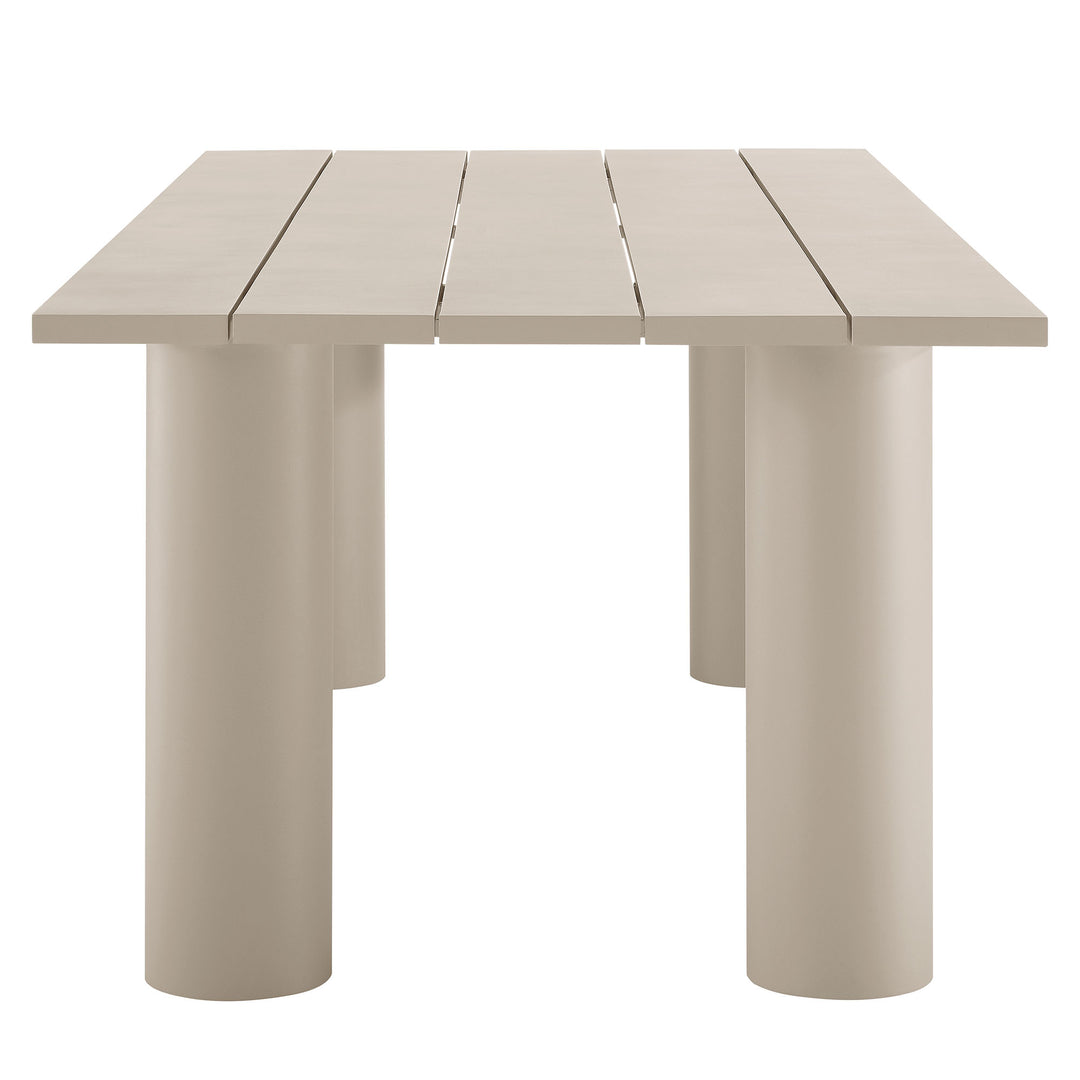 Nautical Oasis Patio 87" Rectangular Aluminum Dining Table