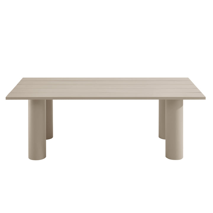 Nautical Oasis Patio 87" Rectangular Aluminum Dining Table