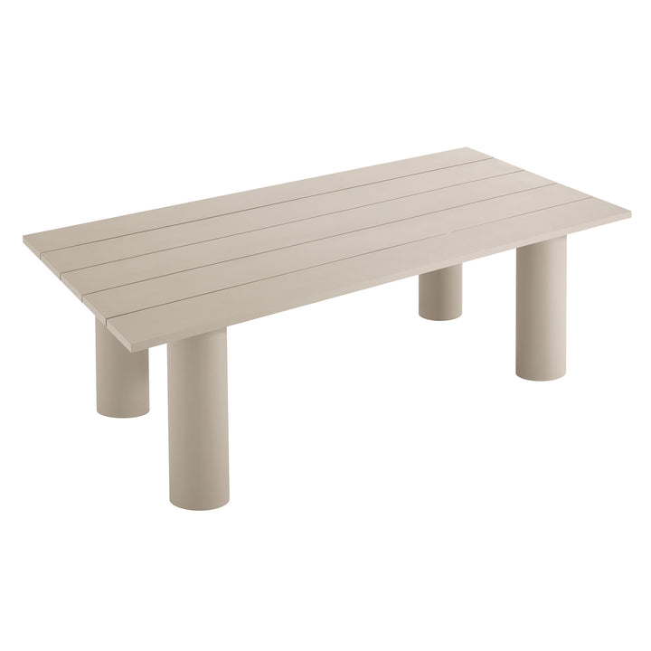 Nautical Oasis Patio 87" Rectangular Aluminum Dining Table