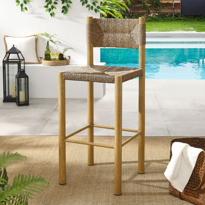 Patio Paradise Rattan and Aluminum Bar Stools Set of 2