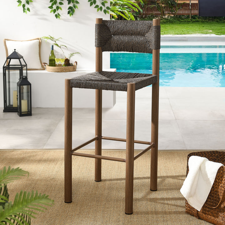 Patio Paradise Rattan and Aluminum Bar Stools Set of 2