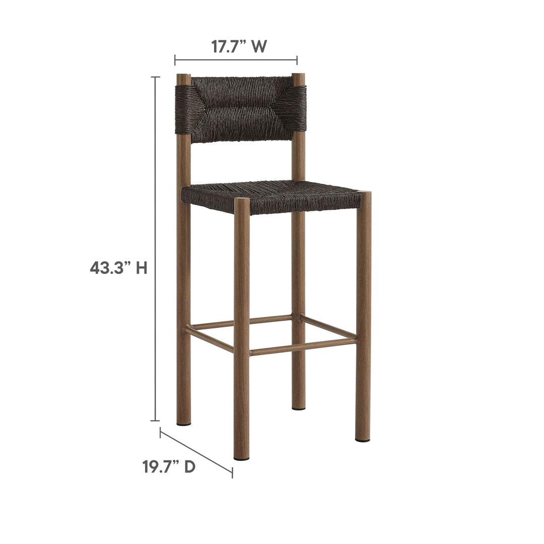 Patio Paradise Rattan and Aluminum Bar Stools Set of 2