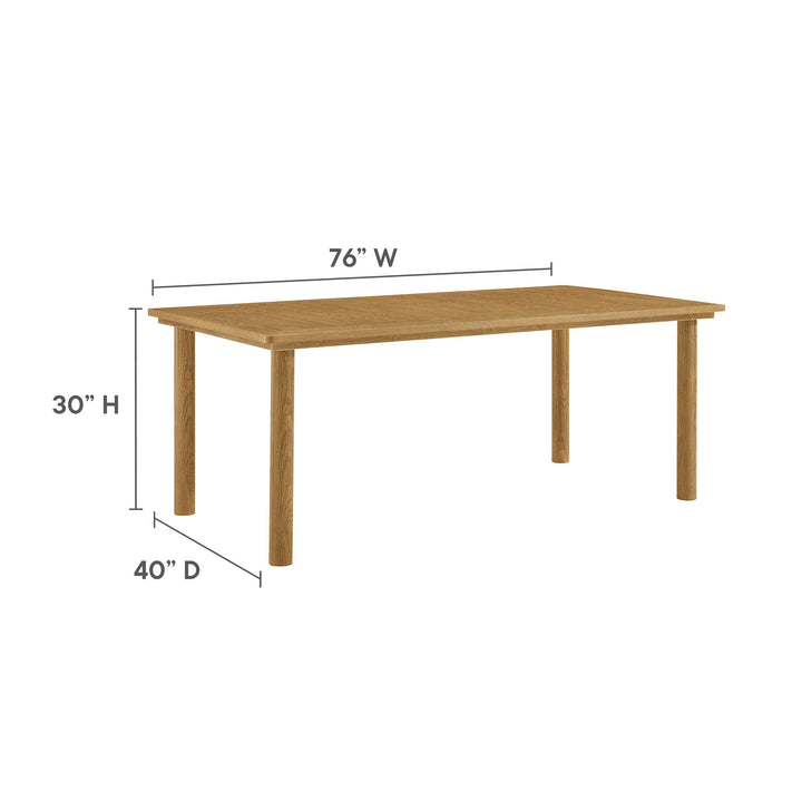 Palmetto 76" Outdoor Patio Aluminum Dining Table