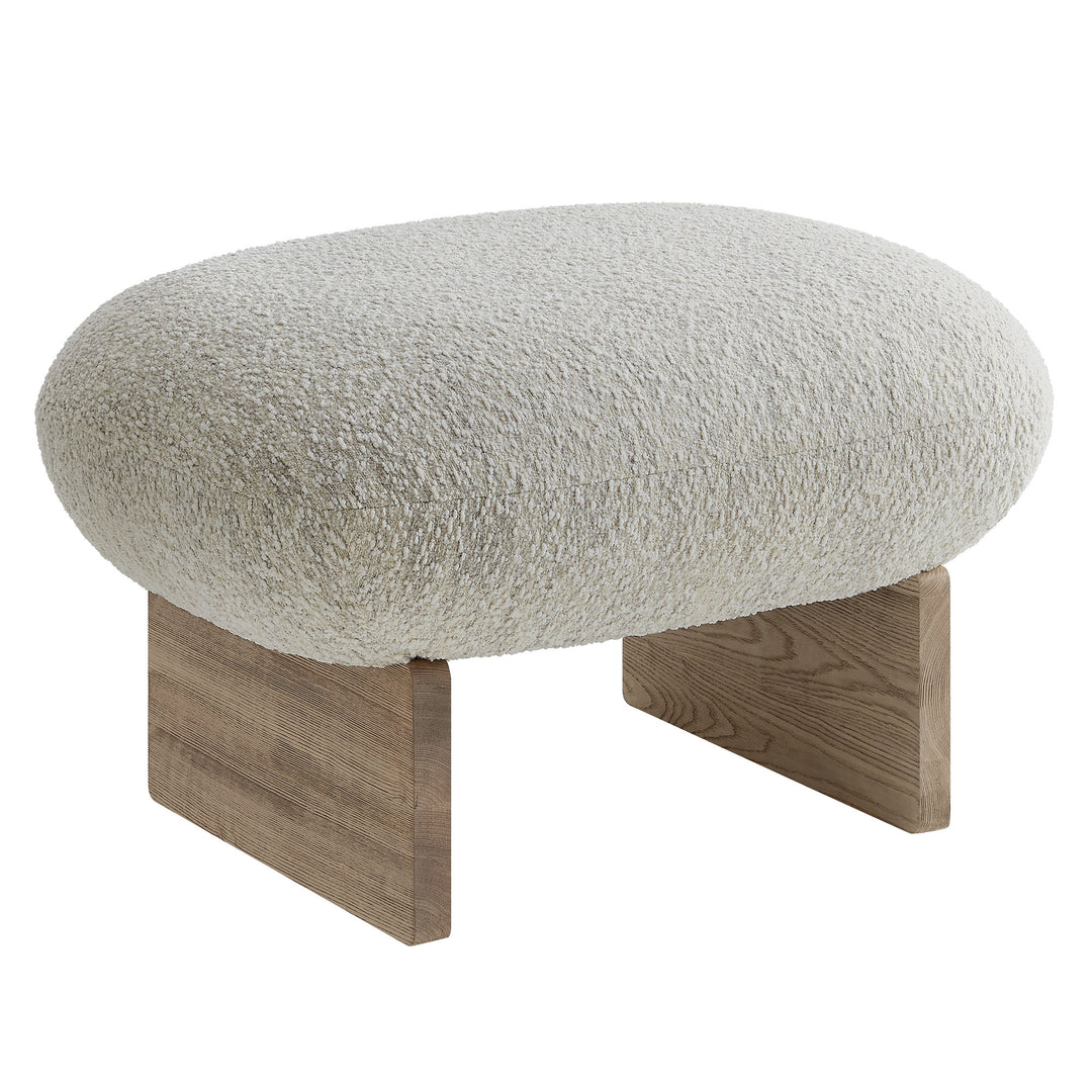 Luna Boucle Chair and Ottoman