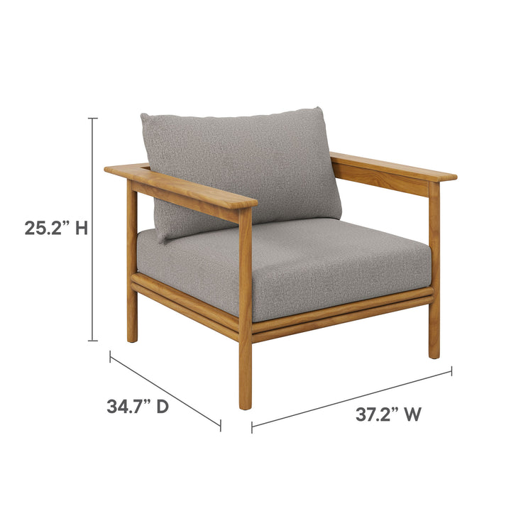 Walden 4-Piece Outdoor Patio Teak Wood Furniture Set