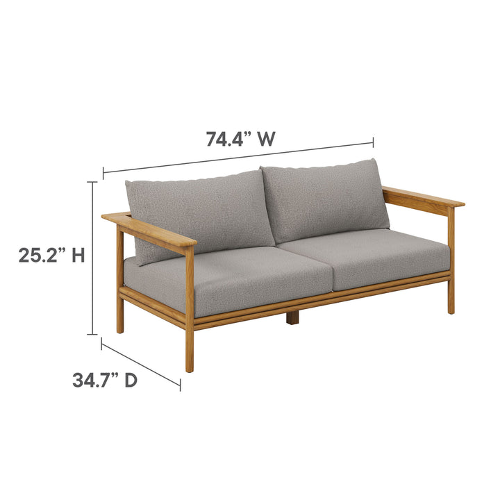 Willow Outdoor Patio Teak Wood Sofa