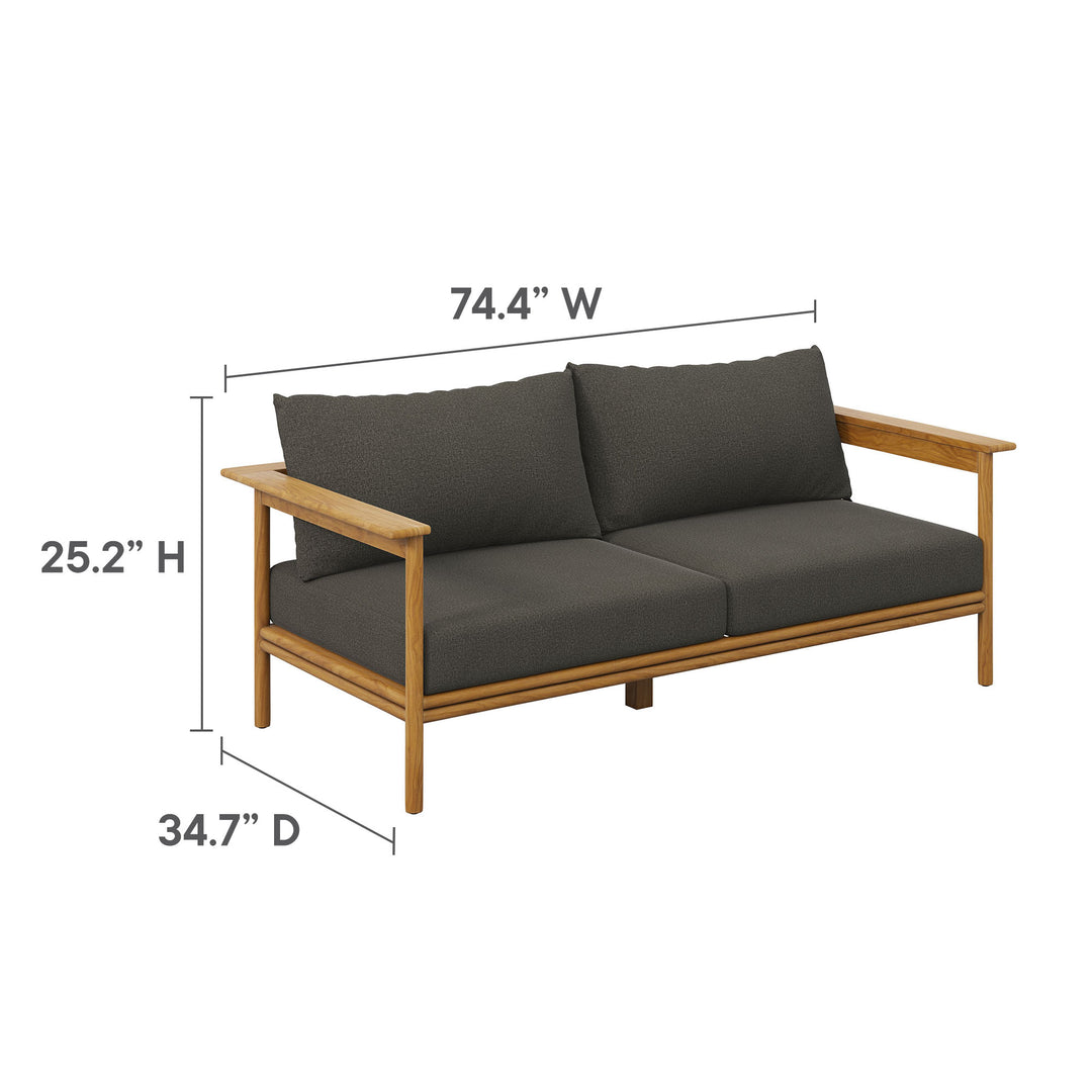 Willow Outdoor Patio Teak Wood Sofa