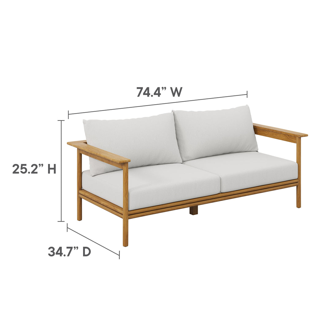 Willow Outdoor Patio Teak Wood Sofa