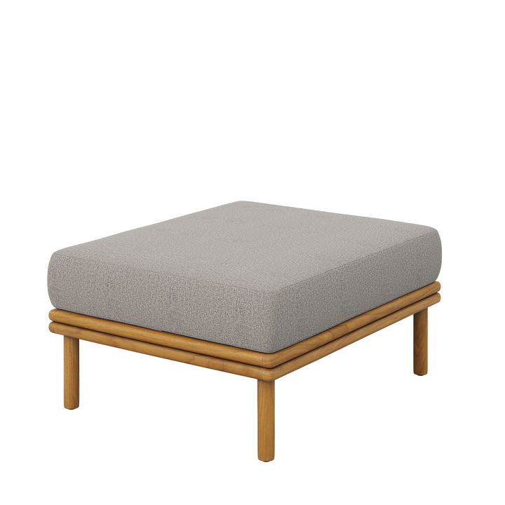 Willow Outdoor Patio Teak Wood Ottoman