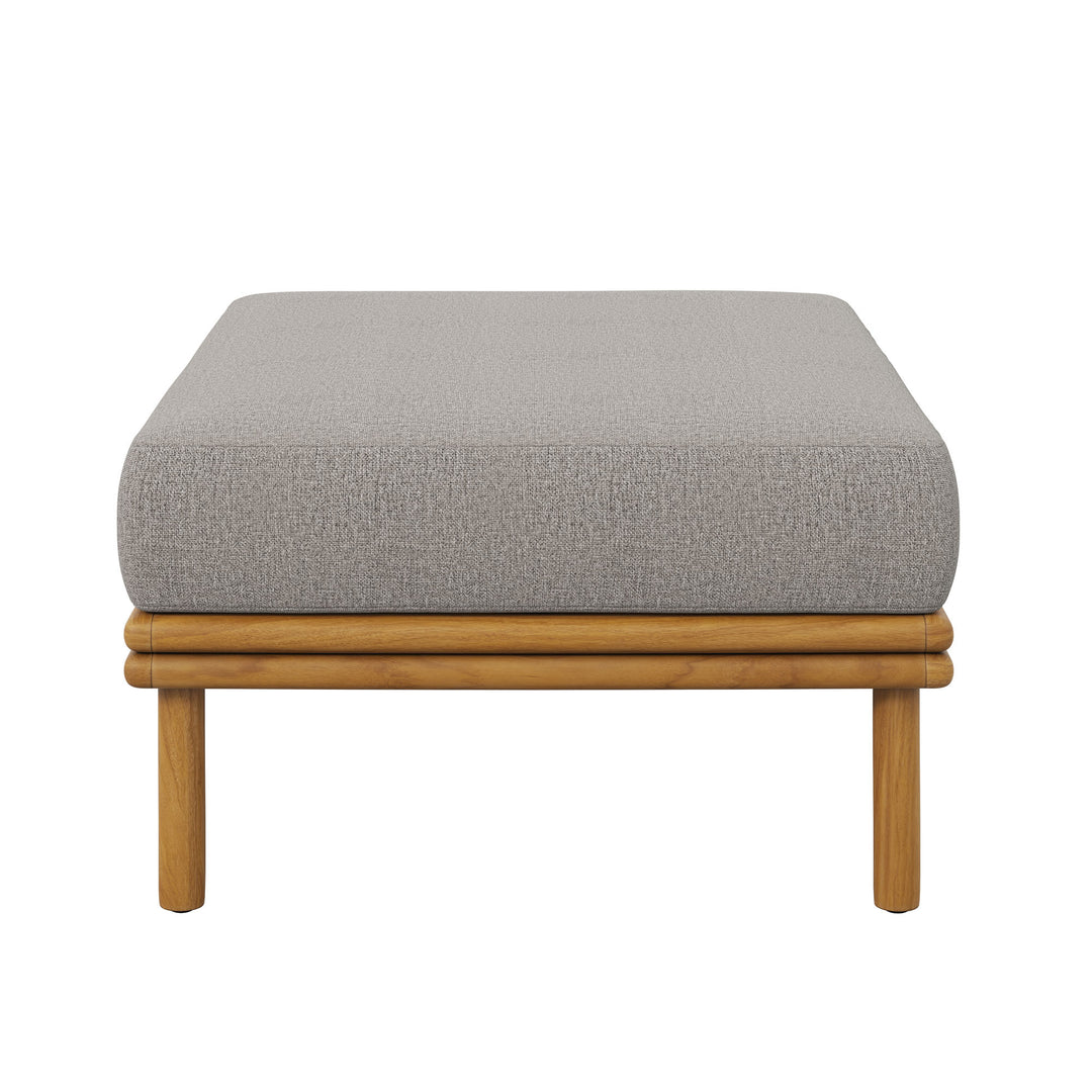 Willow Outdoor Patio Teak Wood Ottoman